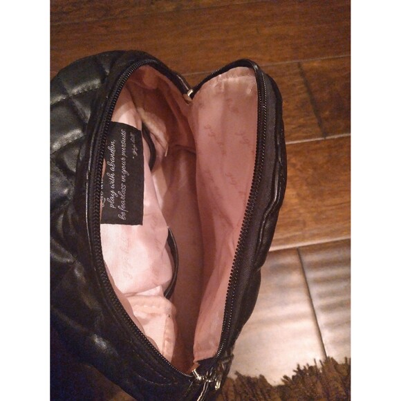 Gigi Hill Mini Backpack Quilted Black Faux Leather‎ Small Purse Bag - Picture 6 of 6